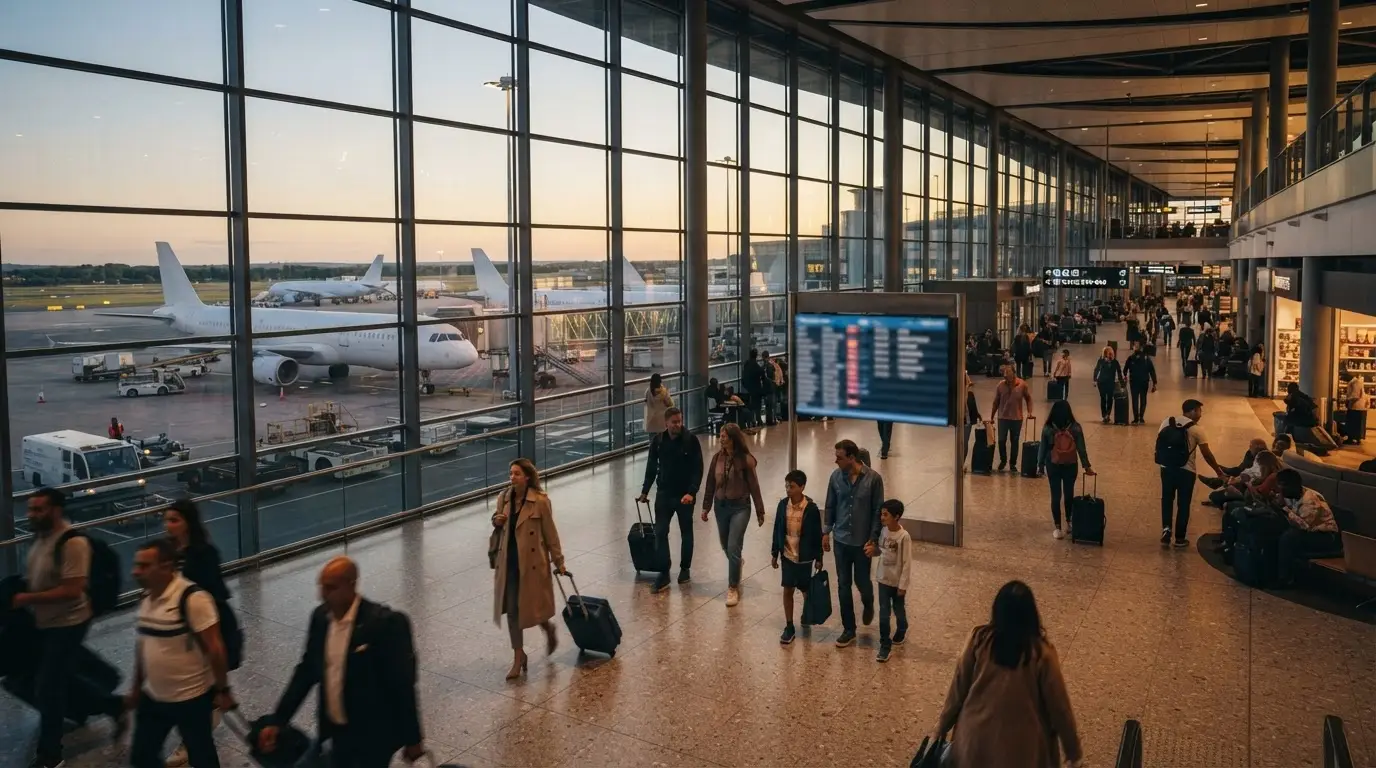 International airport and world travel